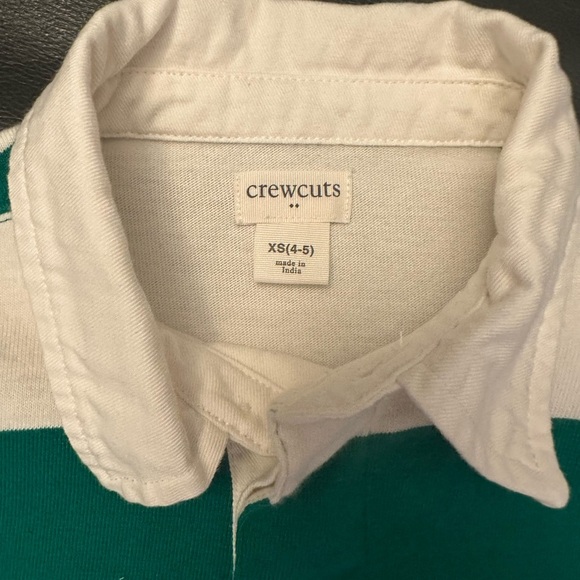 Crewcuts Green and White Striped Polo Shirt - Picture 2 of 3